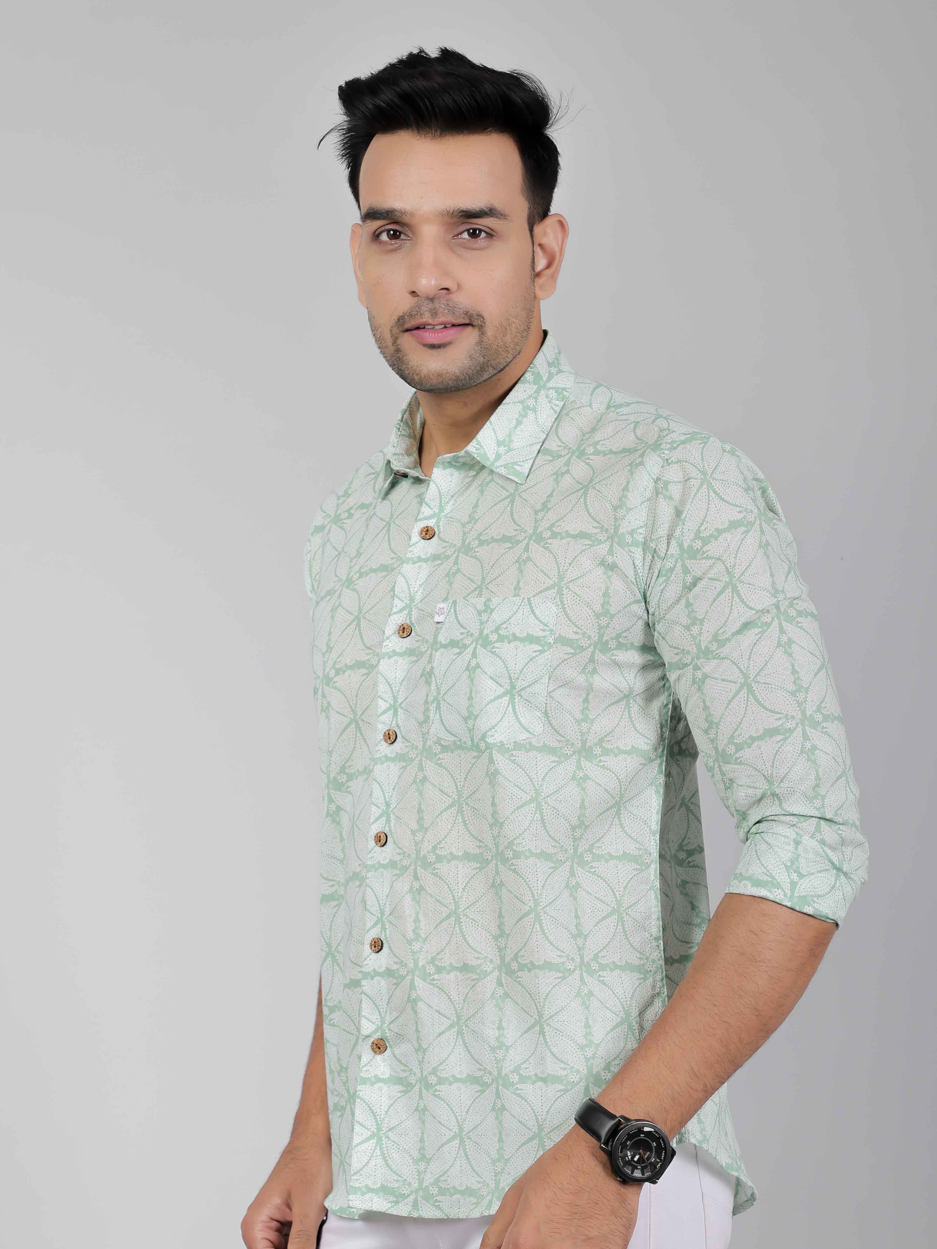 Men by House of Gulab Full  Sleeves Cotton Shirt