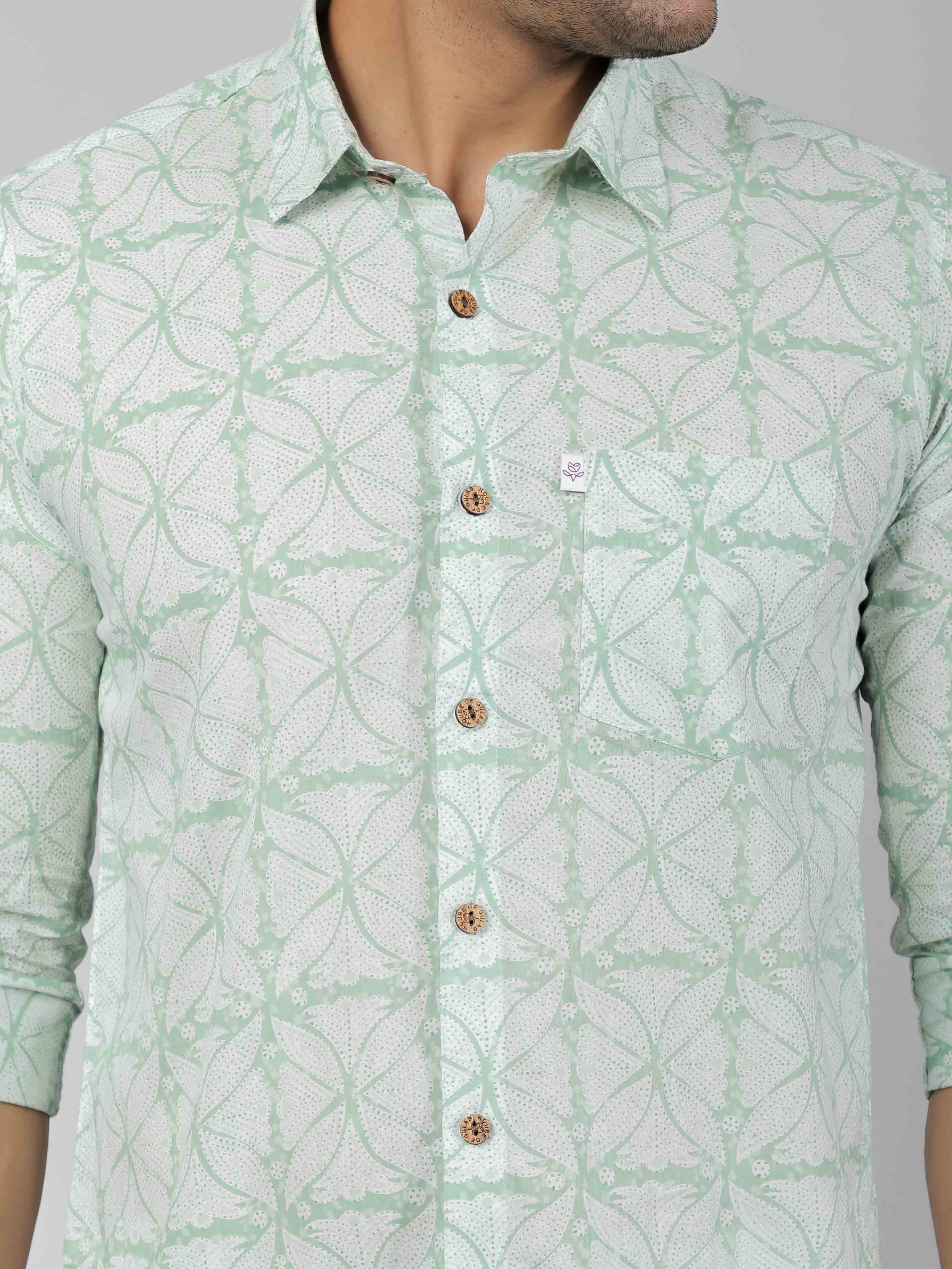 Men by House of Gulab Full  Sleeves Cotton Shirt