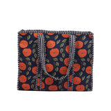 Handblock Printed Quilted Tote Bag with concealed zip ( 17x18x 6 inches)