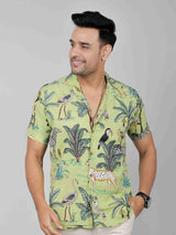 Men by House of Gulab Cuban Collar Cotton Shirt