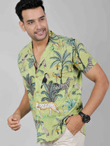 Men by House of Gulab Cuban Collar Cotton Shirt