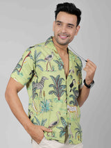 Men by House of Gulab Cuban Collar Cotton Shirt