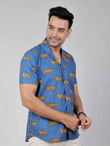 Men by House of Gulab Cuban Collar Cotton Shirt