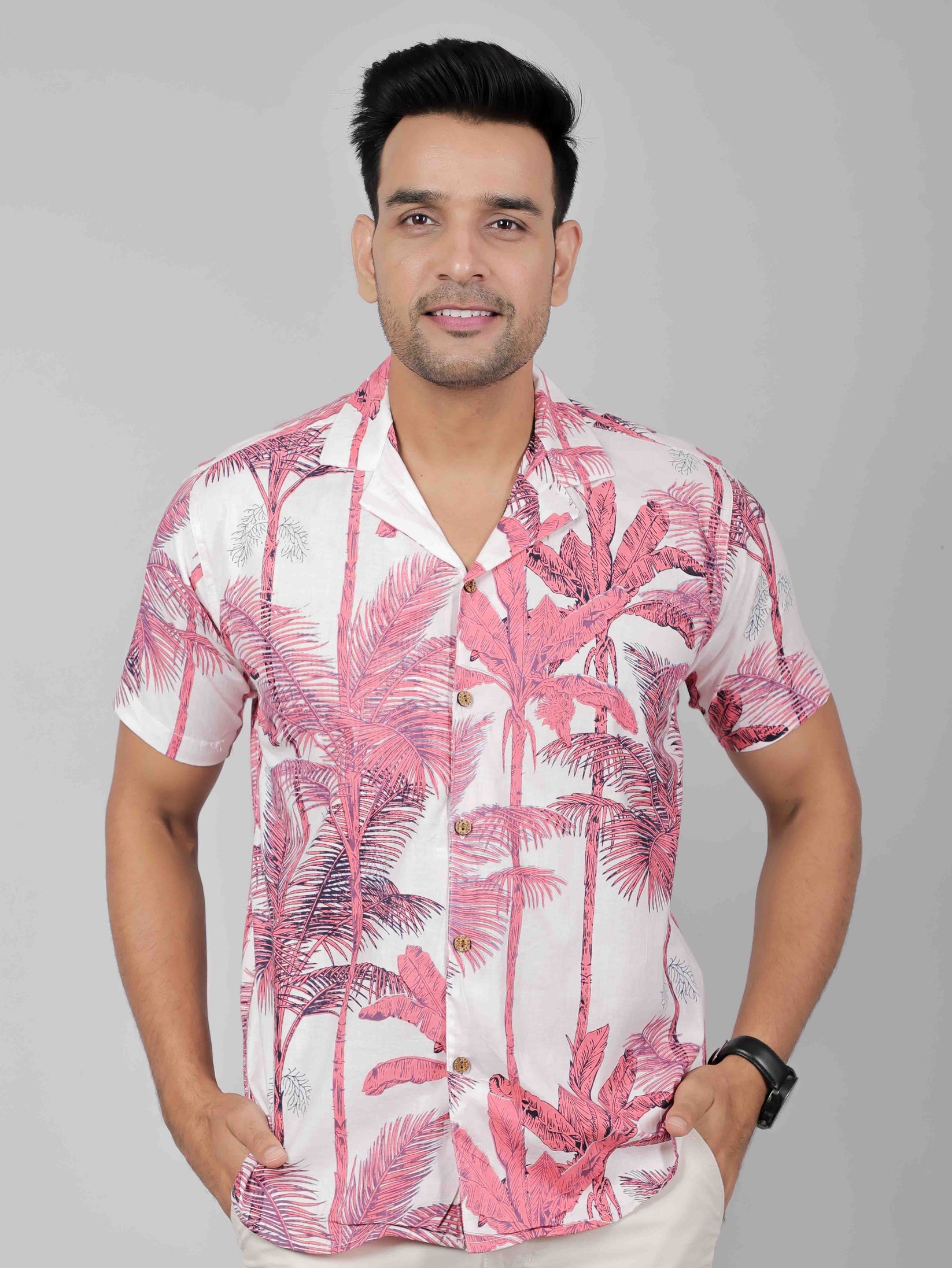 Men by House of Gulab Cuban Collar Cotton Shirt Houseofgulab