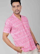 Men by House of Gulab Cuban Collar Cotton Shirt