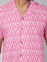 Men by House of Gulab Cuban Collar Cotton Shirt