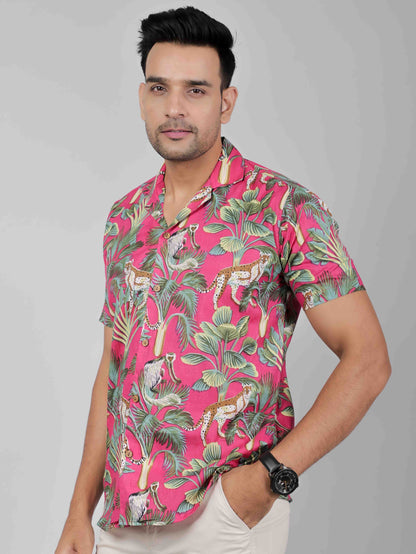 Men by House of Gulab Cuban Collar Cotton Shirt