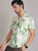 Men by House of Gulab Cuban Collar Cotton Shirt