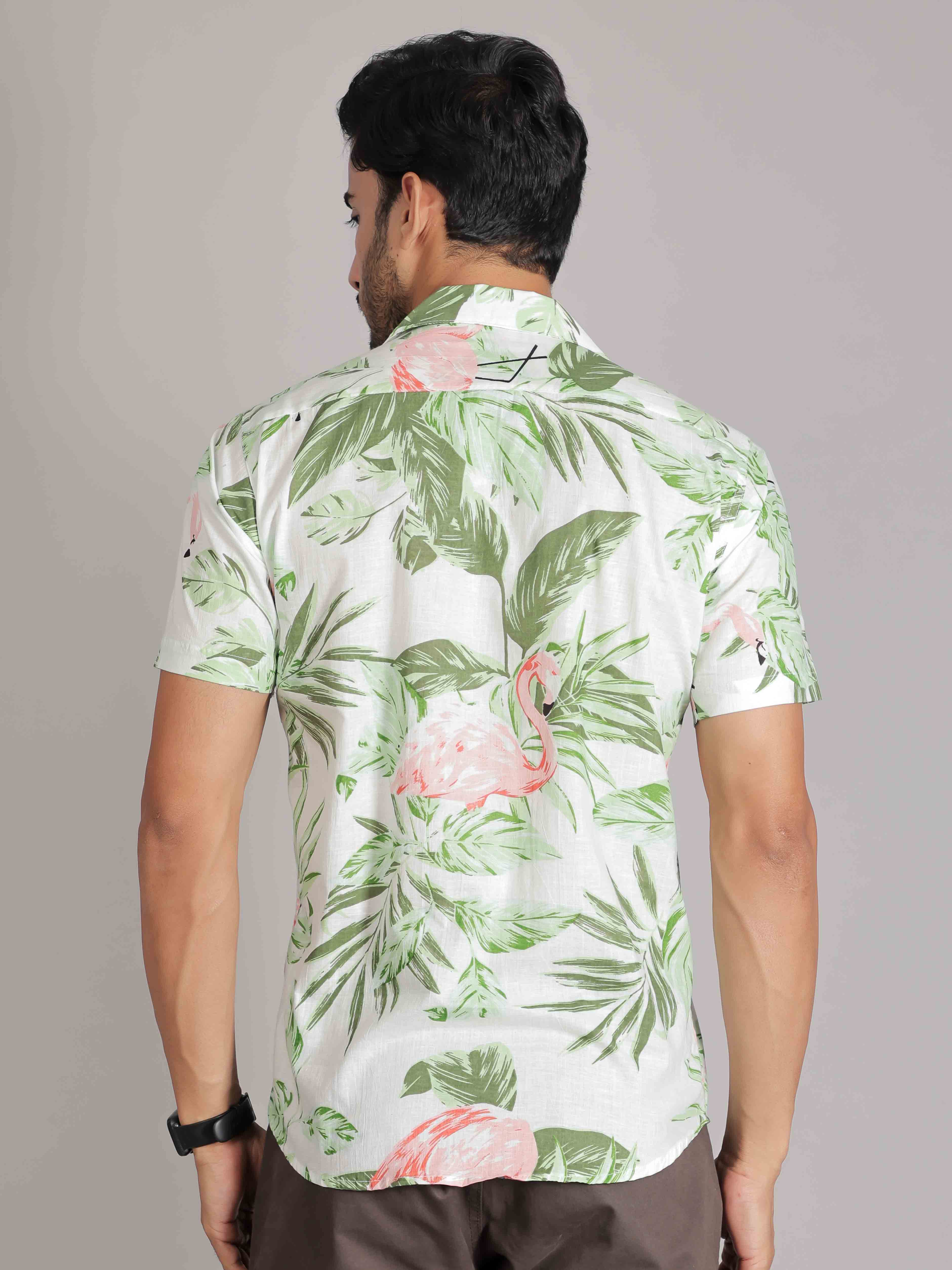 Men by House of Gulab Cuban Collar Cotton Shirt