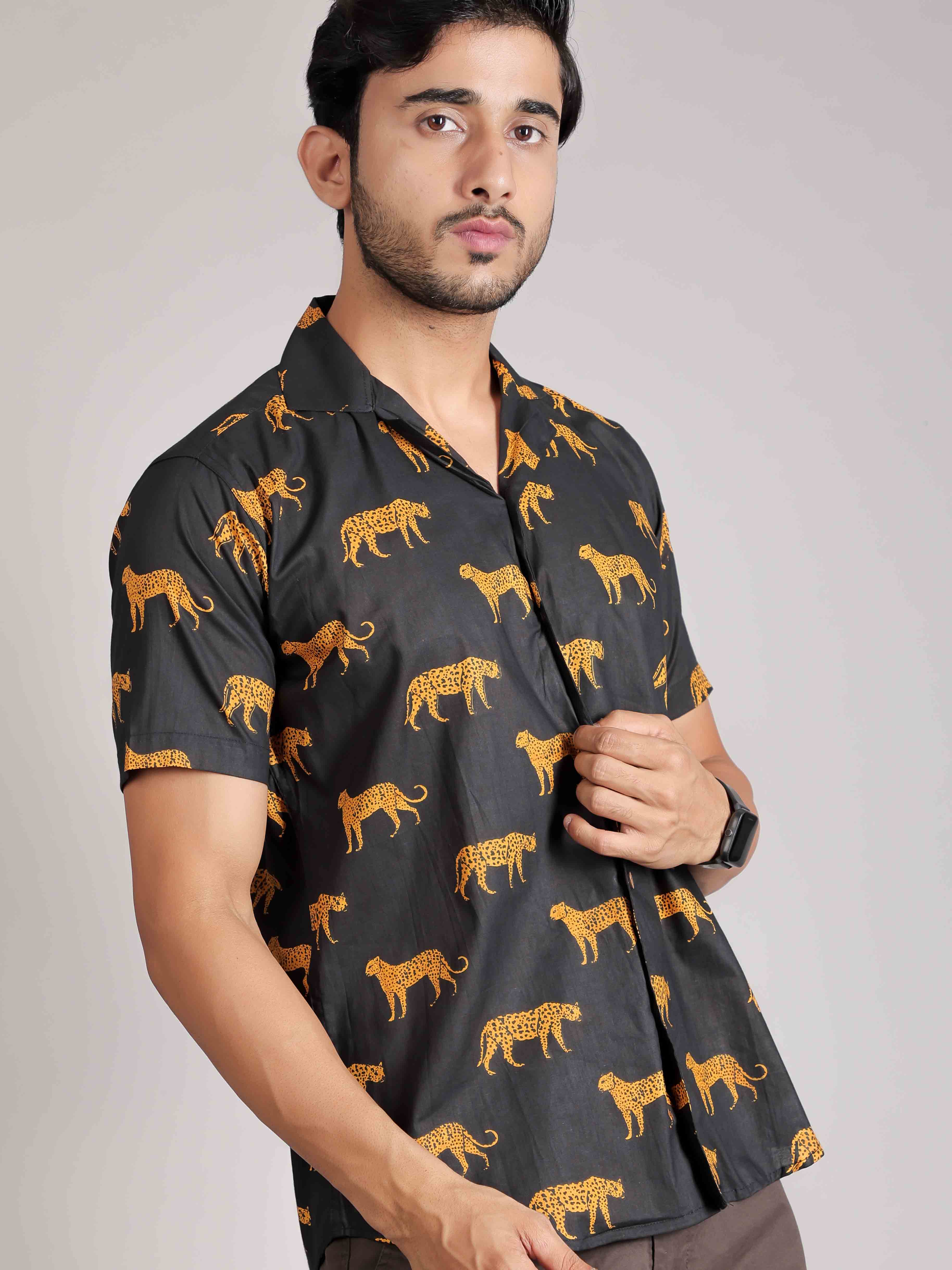 Men by House of Gulab Cuban Collar Cotton Shirt
