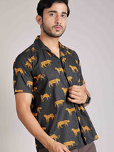 Men by House of Gulab Cuban Collar Cotton Shirt