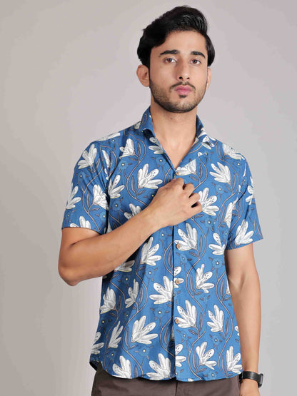 Men by House of Gulab Cuban Collar Cotton Shirt