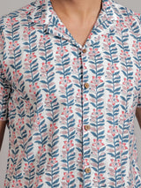 Men by House of Gulab Cuban Collar Cotton Shirt