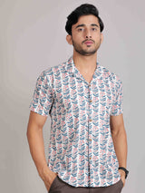 Men by House of Gulab Cuban Collar Cotton Shirt