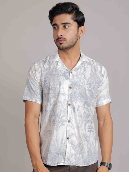 Men by House of Gulab Cuban Collar Cotton Shirt