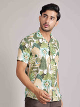 Men by House of Gulab Cuban Collar Cotton Shirt