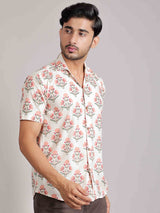 Men by House of Gulab Cuban Collar Cotton Shirt