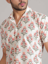 Men by House of Gulab Cuban Collar Cotton Shirt