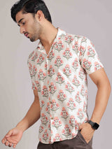 Men by House of Gulab Cuban Collar Cotton Shirt