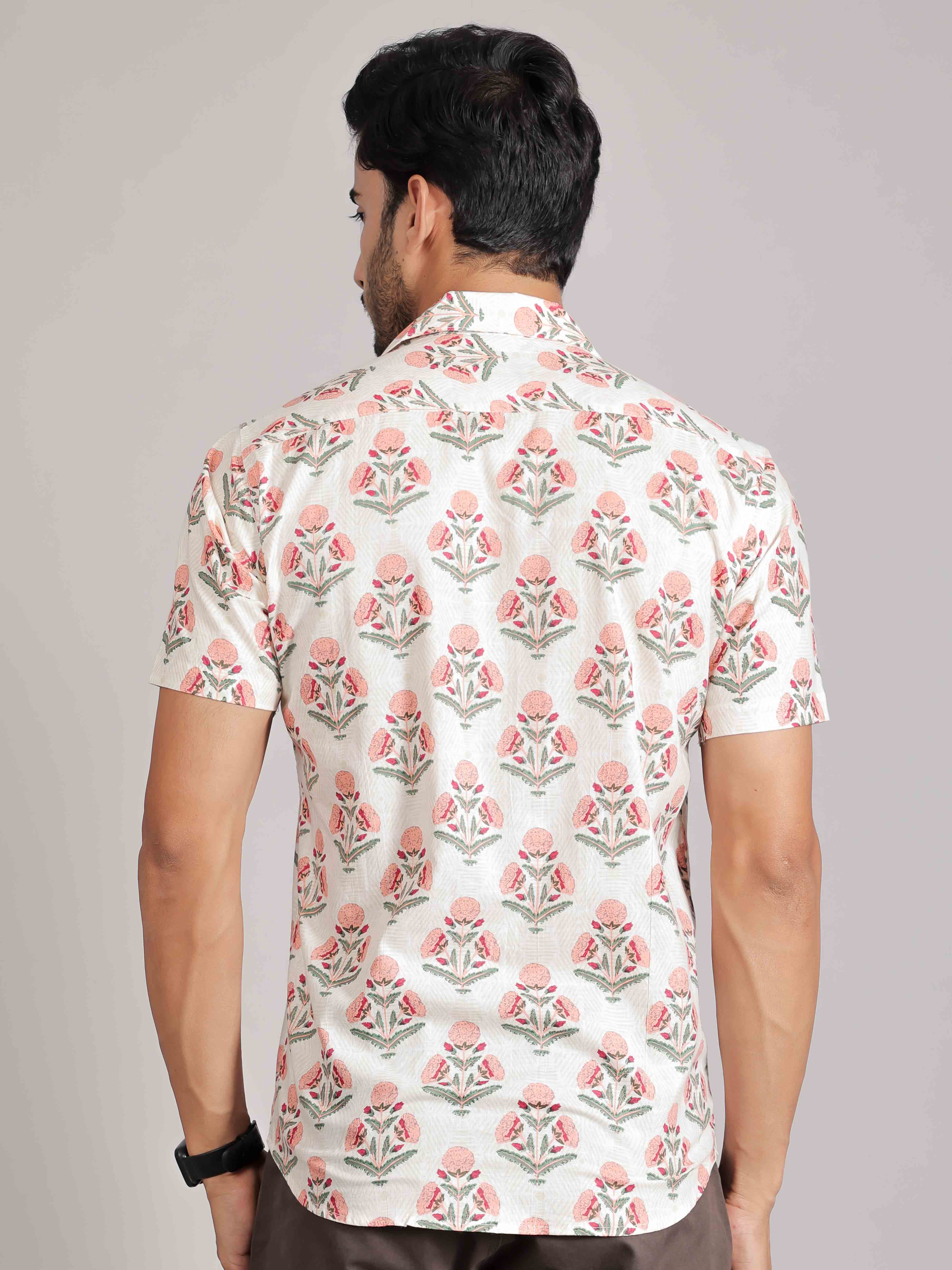 Men by House of Gulab Cuban Collar Cotton Shirt