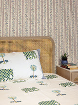 Premium Percale Cotton Super King Bedsheet with 2 Pillow Covers