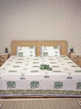Premium Percale Cotton Super King Bedsheet with 2 Pillow Covers
