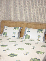Premium Percale Cotton Super King Bedsheet with 2 Pillow Covers