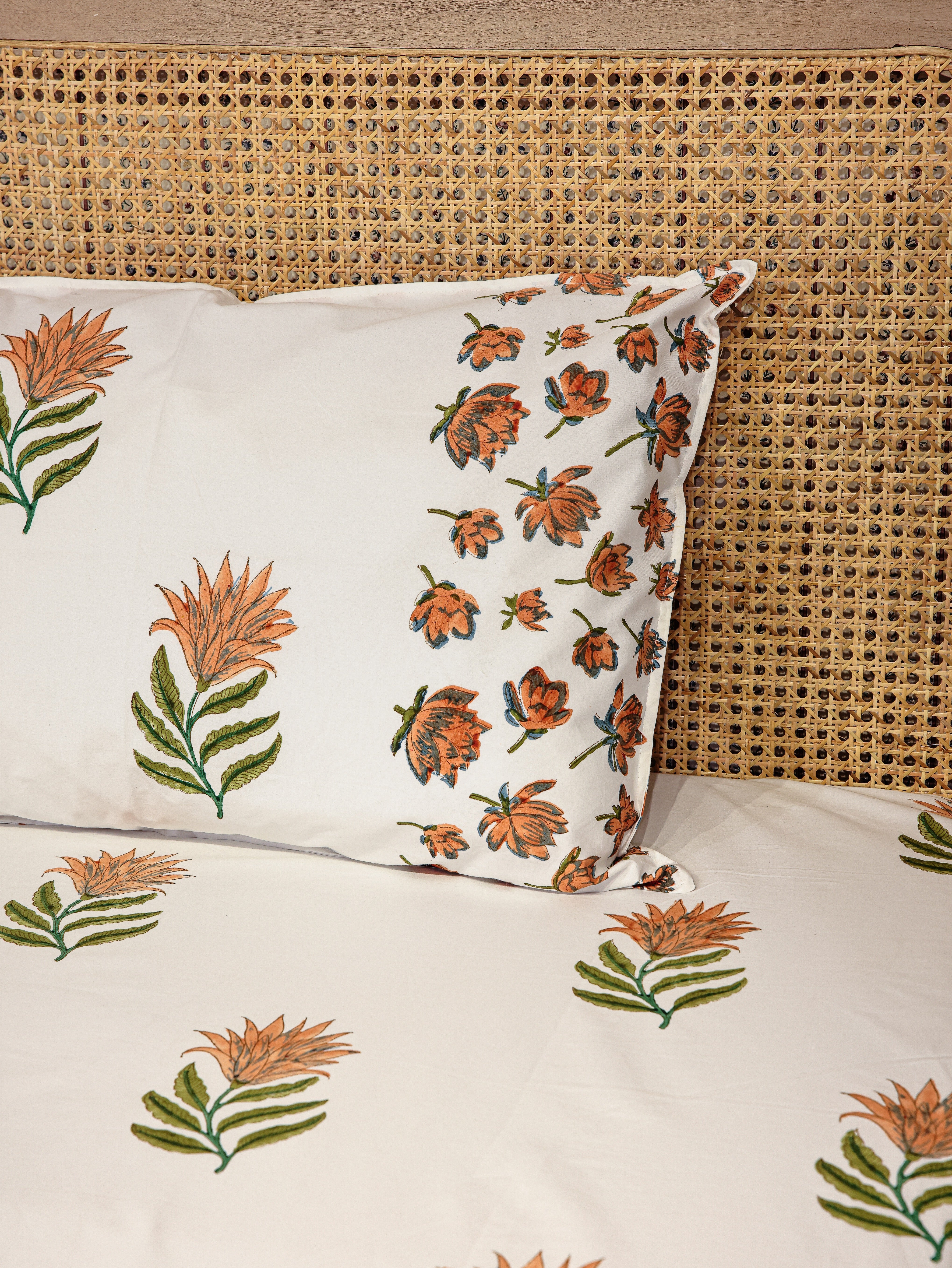 Premium Percale Cotton Super King Bedsheet with 2 Pillow Covers