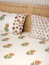 Premium Percale Cotton Super King Bedsheet with 2 Pillow Covers