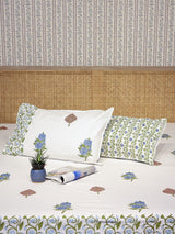 Premium Percale Cotton Super King Bedsheet with 2 Pillow Covers