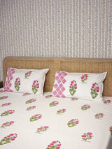 Premium Percale Cotton Super King Bedsheet with 2 Pillow Covers