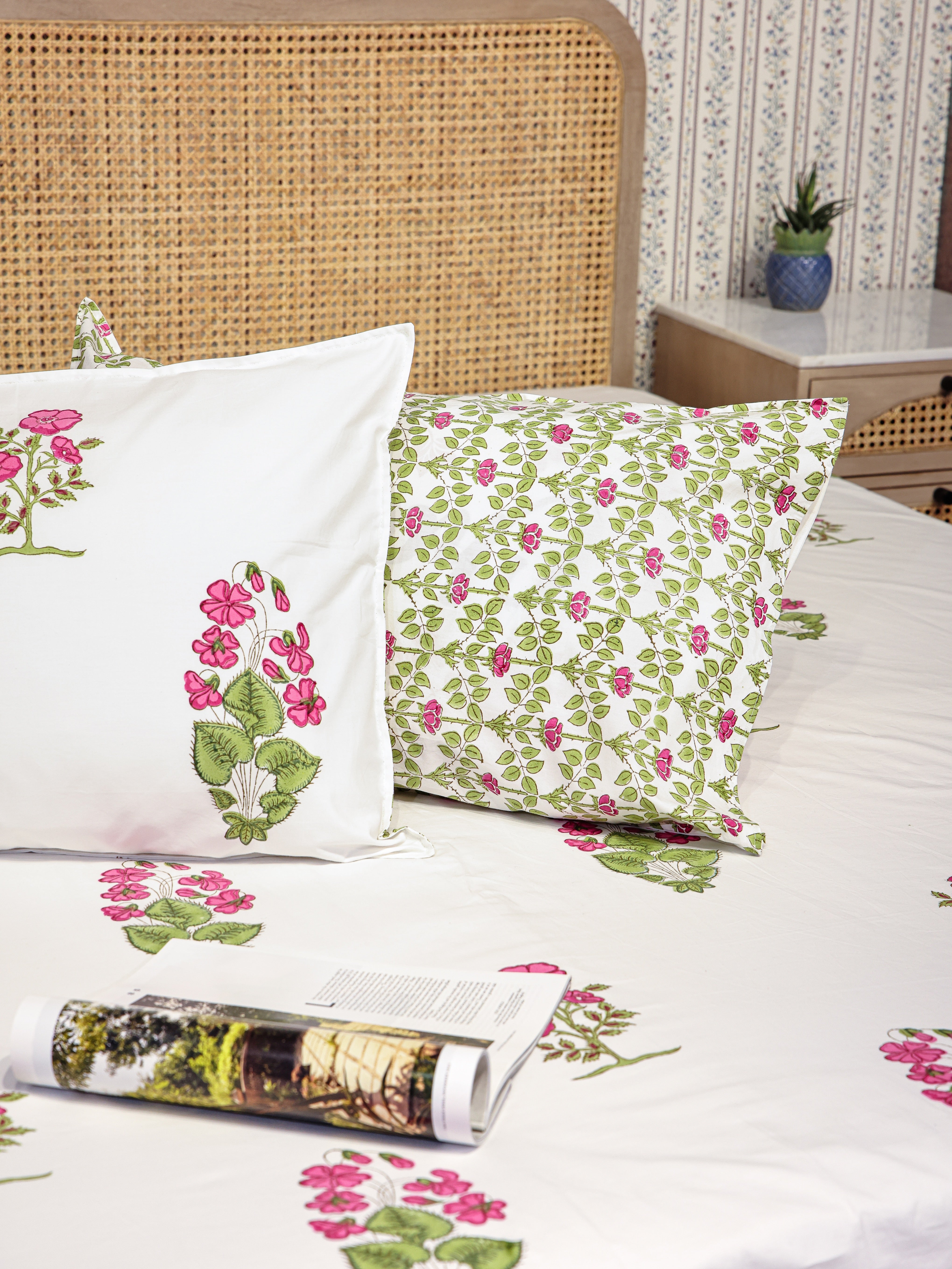 Premium Percale Cotton Super King Bedsheet with 2 Pillow Covers