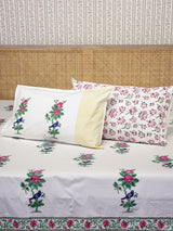 Premium Percale Cotton Super King Bedsheet with 2 Pillow Covers