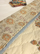 Double King Revesible Handblock printed Cotton Jaipuri Razai/Quilt -