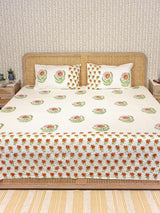 Premium Percale Cotton Super King Bedsheet with 2 Pillow Covers