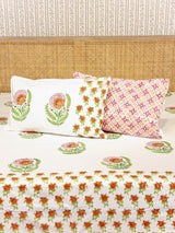 Premium Percale Cotton Super King Bedsheet with 2 Pillow Covers