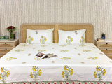 Premium Percale Cotton Super King Bedsheet with 2 Pillow Covers