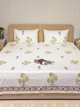 Premium Percale Cotton Super King Bedsheet with 2 Pillow Covers
