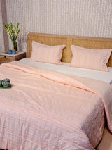 King Size Double Bed Tufted Cotton Quilt with Microfibre filling & 2 Pillow Covers