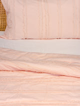 King Size Double Bed Tufted Cotton Quilt with Microfibre filling & 2 Pillow Covers
