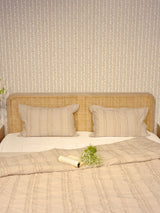 King Size Double Bed Tufted Cotton Quilt with Microfibre filling & 2 Pillow Covers