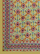 Ikat Printed Bedding Set - 1 King Bedsheet, 1 Jaipuri Razai/Quilt, 2 Pillow Covers