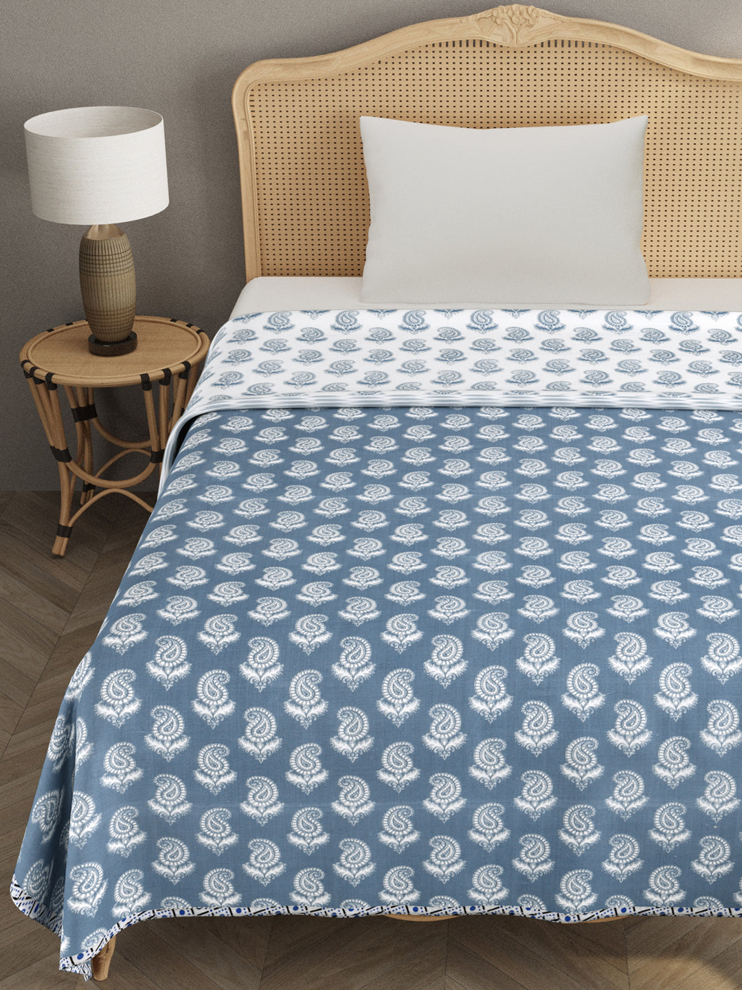 Single Bed Floral Print Reversible Dohar/AC Blanket