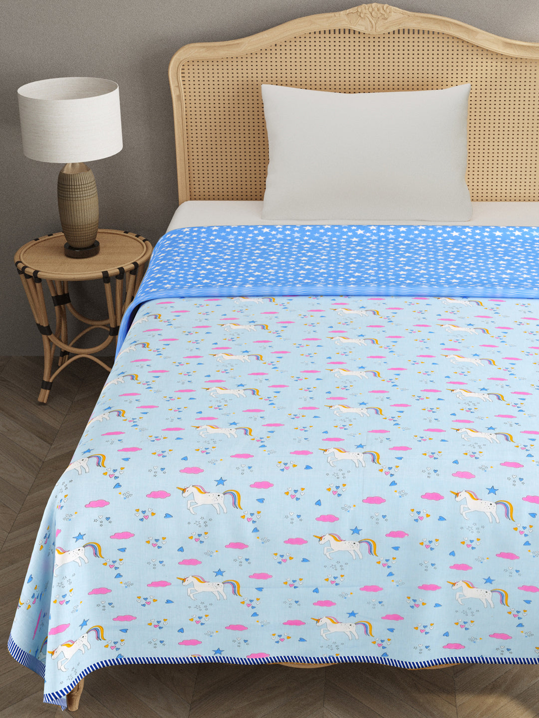 60X90 Inches Reversible Kids Print Cotton Dohar