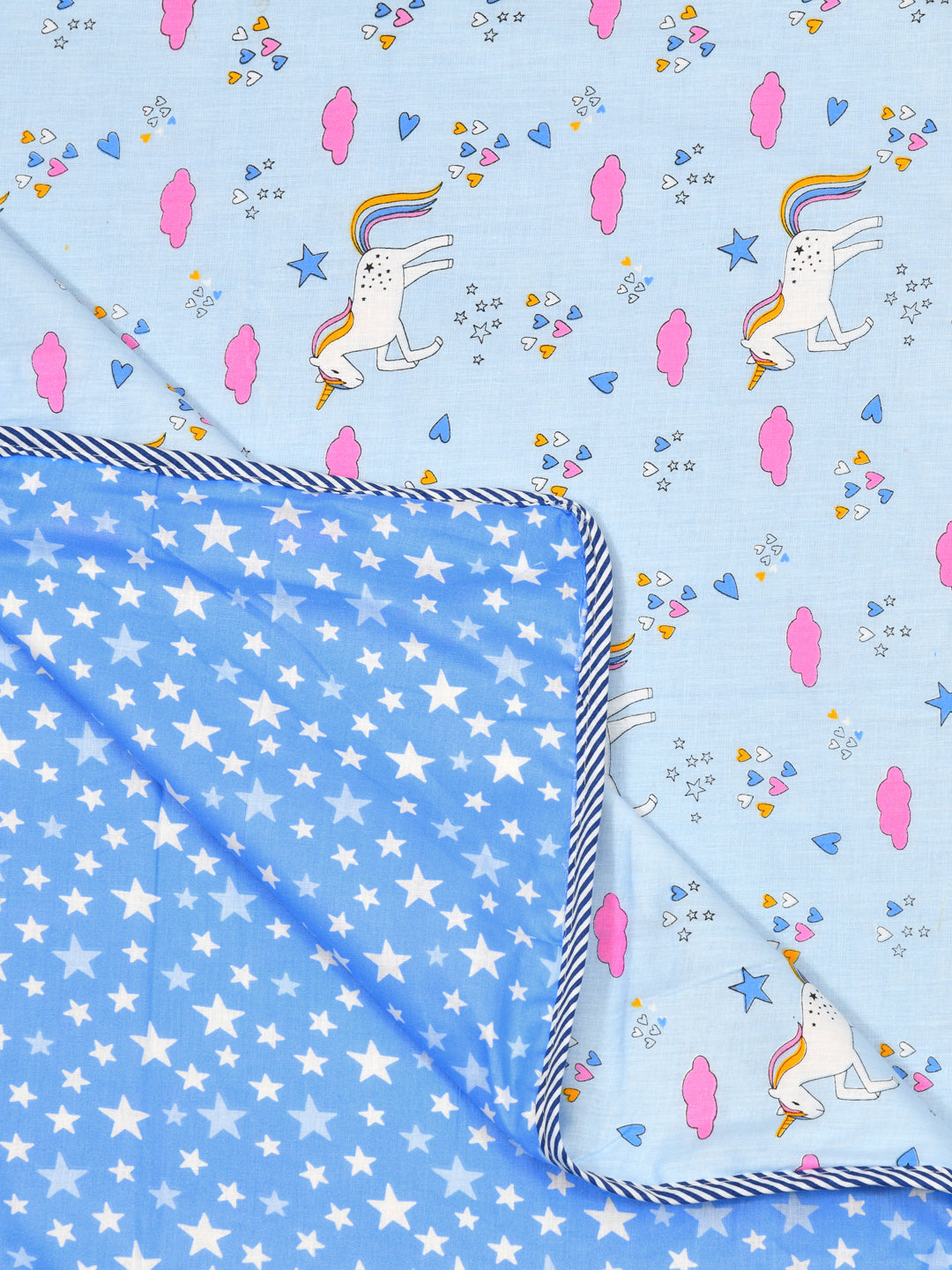 60X90 Inches Reversible Kids Print Cotton Dohar