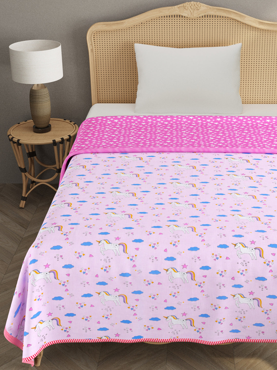 60X90 Inches Reversible Kids Print Cotton Dohar