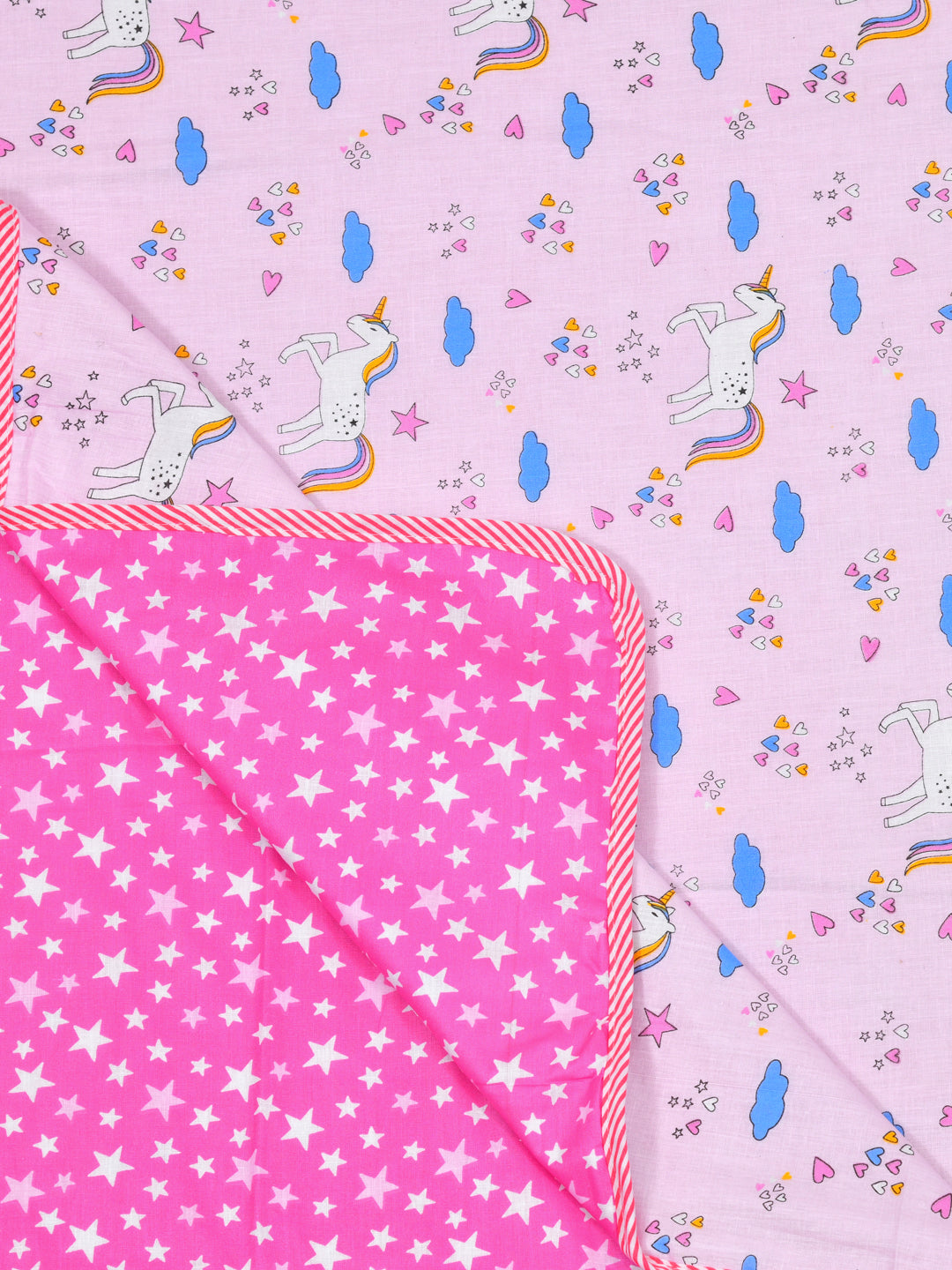 60X90 Inches Reversible Kids Print Cotton Dohar