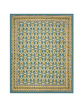 Ikat Printed Reversible Single Bed Cotton Quilt with cotton filling