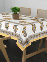 Handblock Print Table Cloth 60X90 Inches - 6 Seater Dining Table3130104