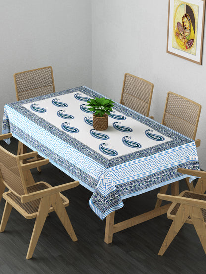 Handblock  Print Table Cloth 60X90 Inches - 6 Seater Dining Table